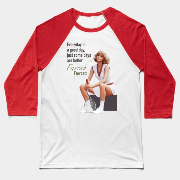 Farrah Fawcett 3D cartoon Baseball T-Shirt by BAJAJU